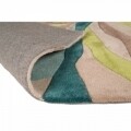 Covor Infinite Splinter Teal, Flair Rugs, 80 x 150 cm, 100% poliester, verde/bej