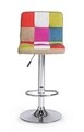 Scaun de bar Salvador Patch, Bizzotto, 40x45x87 cm, otel/poliester, multicolor