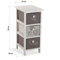 Organizator pentru baie cu 3 sertare Cozy, Versa, 30x25x56 cm, lemn