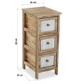 Organizator pentru baie cu 3 sertare Henna, Versa, 32x26x63 cm, lemn