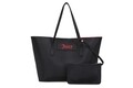 Geanta Juicy Couture 168, 45x13x30 cm, piele ecologica, negru/rosu