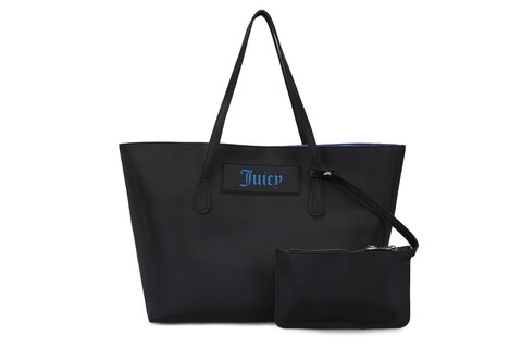Geanta Juicy Couture 168, 45x13x30 cm, piele ecologica, negru/albastru sax