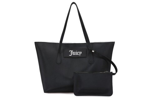 Geanta Juicy Couture 168, 45x13x30 cm, piele ecologica, negru/alb