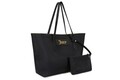 Geanta Juicy Couture 168, 45x13x30 cm, piele ecologica, negru/galben