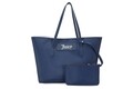 Geanta Juicy Couture 168, 45x13x30 cm, piele ecologica, albastru inchis/alb
