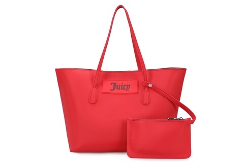 Geanta Juicy Couture 168, 45x13x30 cm, piele ecologica, rosu/maro