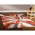 Covor Infinite Splinter Orange, Flair Rugs, 160x220 cm, 100% poliester, portocaliu/bej