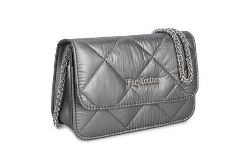 Geanta Juicy Couture Quilted 389, 20x5x13 cm, piele ecologica, antracit