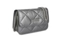 Geanta Juicy Couture Quilted 389, 20x5x13 cm, piele ecologica, antracit