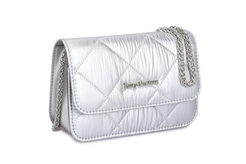 Geanta Juicy Couture Quilted 389, 20x5x13 cm, piele ecologica, gri