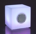 LED lámpa Bluetooth hangszóróval, Bizzotto Cube, 7 színben, USB kábel + távirányító, 20x20x20 cm, 20x20x20 cm