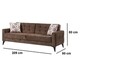 Canapea extensibila Cinar, Pandia Home, 209x80x80 cm, lemn, maro