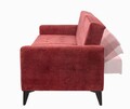 Canapea extensibila Cinar, Pandia Home, 209x80x80 cm, lemn, rosu