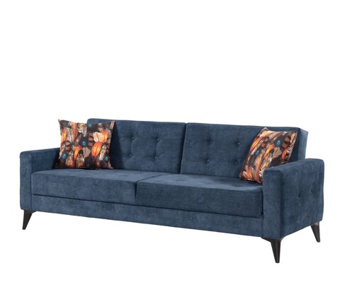 Canapea extensibila Cinar, Pandia Home, 209x80x80 cm, lemn, albastru