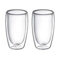 2 db Dupla pohár készlet, Ambition, 450 ml, edzett üveg, átlátszó