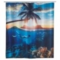 Perdea de dus Underwater, Wenko, 180x200 cm,  100% poliester, multicolor