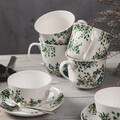 Set cafea 12 piese Greenery, Ambition, 220 ml, portelan, verde