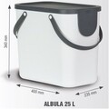 Cos de gunoi pentru colectare selectiva Albula, Rotho, 25 L, plastic, antracit