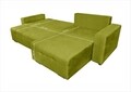 Venice Kihúzható sarokkanapé, 287x169x96 cm, tárolóládával, zöld