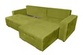Venice Kihúzható sarokkanapé, 287x169x96 cm, tárolóládával, zöld
