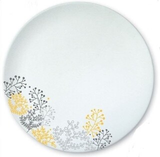 Galben, Farfurie intinsa - floral