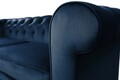 Oxford Chesterfield Kihúzhatós kanapé, 88x216x75 cm, 3 személyes, sötétkék