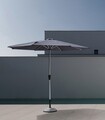 Umbrela pentru gradina / terasa, Vienna, Bizzotto, Ø 250 cm, stalp Ø 48 mm, aluminiu/poliester, gri inchis