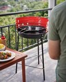 Fix grillsütő 3 lábbal BBQ félig nyitott, Ø33 cm, fém, piros