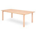Set mobilier pentru gradina/terasa, 6 scaune si masa, SALSA,  lemn de teak, natur/gri