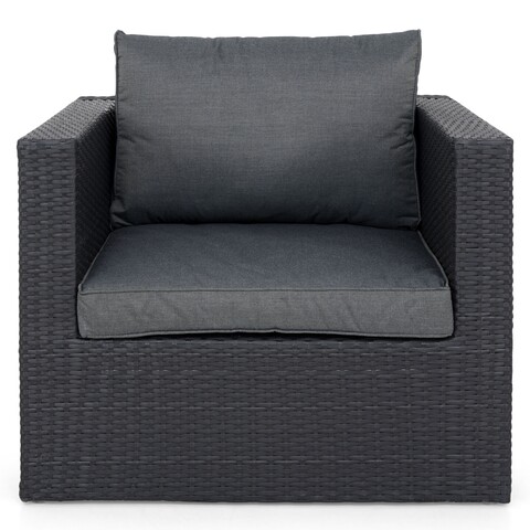 Miami Fotel, L.83 l.83 H.65, alumínium, fekete/szürke