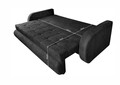 Разтегателен диван Siena, 230x97x78 см, с място за съхранение, черен
