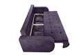 Разтегателен диван Siena, 230x97x78 см, с кутия за съхранение, Лилав