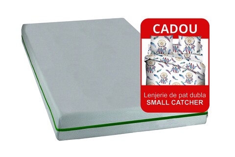 Set saltea ortopedica Ergo Relax Free Air Memory 180x200x17 cm si Lenjerie doua persoane