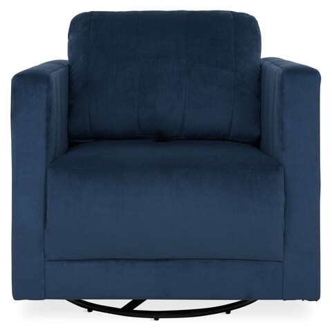 Fotoliu rotativ si cu balans, Marino, L.83 x l.83 x H.86, stofa, albastru