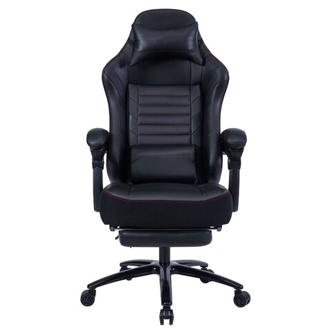 Scaun gaming, Axel, L.69 l.67 H.130-136, piele ecologica/plastic/metal, negru