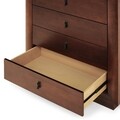 Comoda cu 5 sertare, Luvru, L.90 l.50 H.130, mdf/pal furniruit, maro