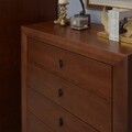 Comoda cu 5 sertare, Luvru, L.90 l.50 H.130, mdf/pal furniruit, maro