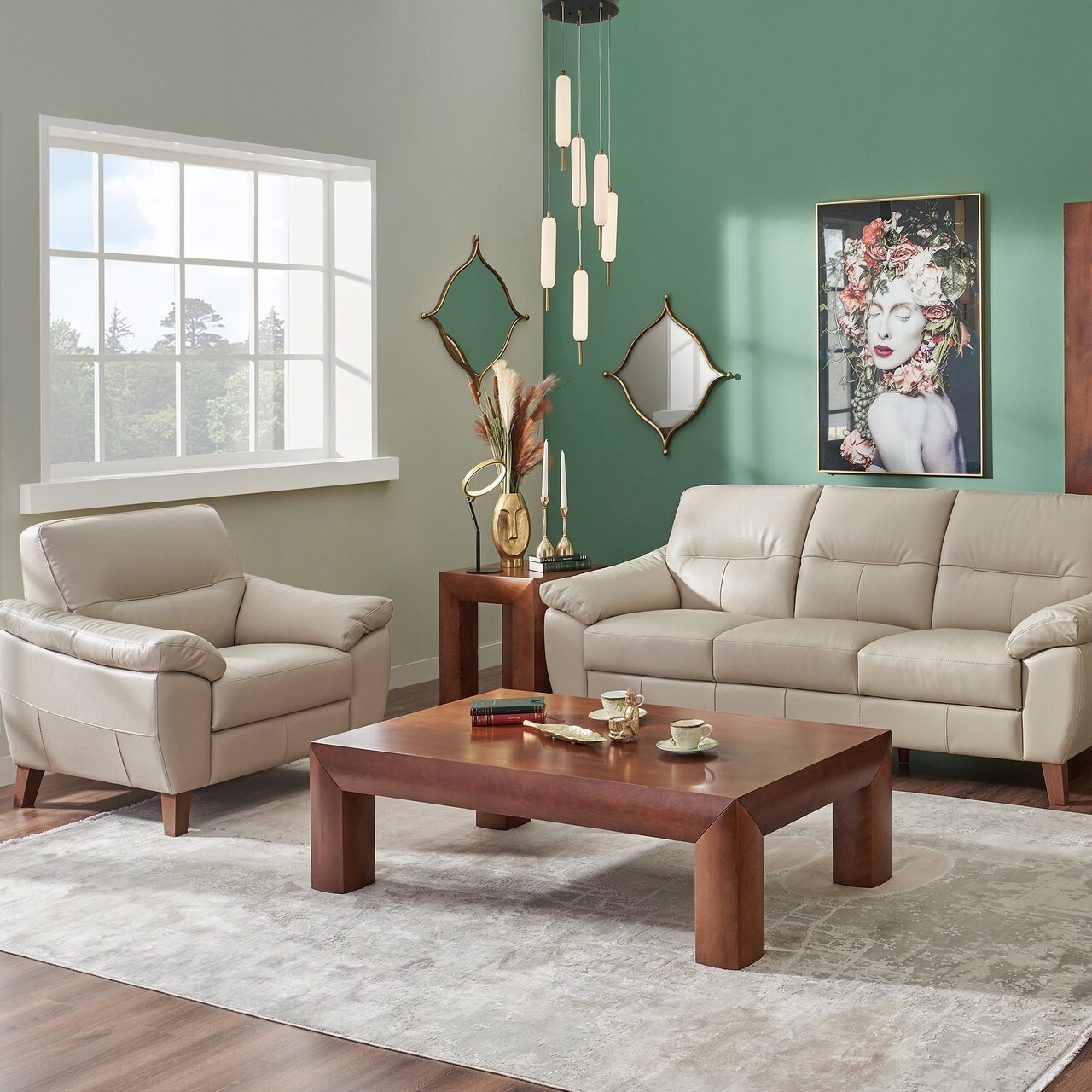 L.140 l.80 H.40, mdf/pal/furnir de fag, maro - Mezoni Masuta de