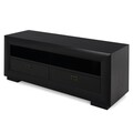 Comoda TV cu 2 sertare, Chic, L.160 l.50 H.67, mdf/pal/furnir de mesteacan, wenge
