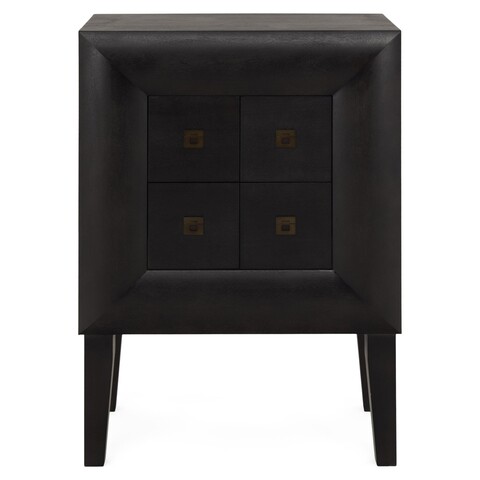 Comoda cu 4 sertare, Chic, L.66 l.36 H.95, mdf/pal/furnir de mesteacan, wenge