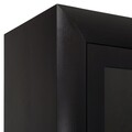 Vitrina cu 2 usi si 4 sertare, Chic, L.100 l.50 H.200, mdf/pal/furnir de mesteacan, wenge