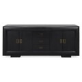 Bufet cu 4 usi si 3 sertare, Chic, L.200 l.50 H.83, mdf/pal/furnir de mesteacan, wenge