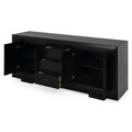 Bufet cu 4 usi si 3 sertare, Chic, L.200 l.50 H.83, mdf/pal/furnir de mesteacan, wenge