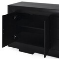 Bufet cu 4 usi si 3 sertare, Chic, L.200 l.50 H.83, mdf/pal/furnir de mesteacan, wenge