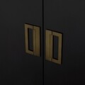 Bufet cu 4 usi si 3 sertare, Chic, L.200 l.50 H.83, mdf/pal/furnir de mesteacan, wenge