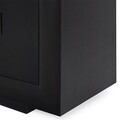 Bufet cu 4 usi si 3 sertare, Chic, L.200 l.50 H.83, mdf/pal/furnir de mesteacan, wenge