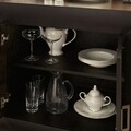 Bufet cu 4 usi si 3 sertare, Chic, L.200 l.50 H.83, mdf/pal/furnir de mesteacan, wenge