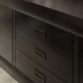 Bufet cu 4 usi si 3 sertare, Chic, L.200 l.50 H.83, mdf/pal/furnir de mesteacan, wenge