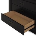 Comoda cu 6 sertare, Chic, L.160 l.45 H.85, mdf/pal/furnir de mesteacan, wenge