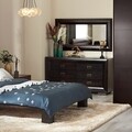Comoda cu 6 sertare, Chic, L.160 l.45 H.85, mdf/pal/furnir de mesteacan, wenge